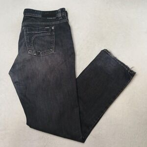 Fidelity Jeans Mens 40x36 Gray Slim Jim Straight Charcoal Wash Distressed USA